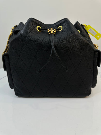 Tory Burch Charlie Quilted Drawstring Shoulder Bag Pre-Owned