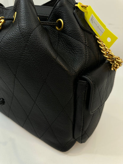 Tory Burch Charlie Quilted Drawstring Shoulder Bag Pre-Owned