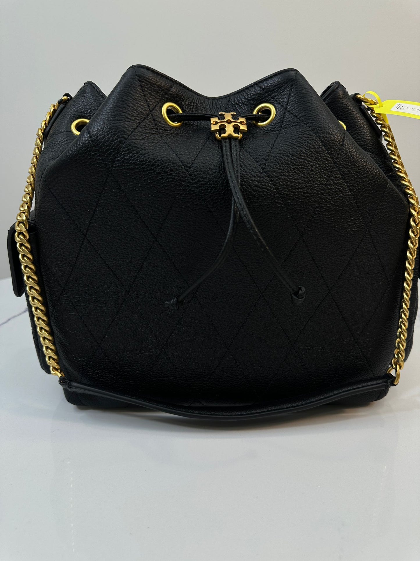 Tory Burch Charlie Quilted Drawstring Shoulder Bag Pre-Owned